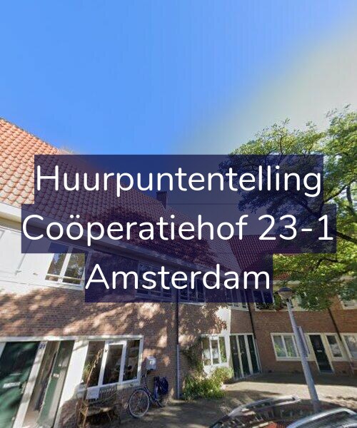 Foto gevel Huurpuntentelling voor Coöperatiehof 23-1, Amsterdam