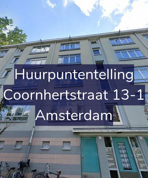 Foto gevel Huurpuntentelling voor Coornhertstraat 13-1, Amsterdam