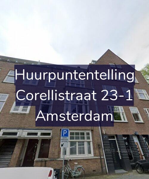 Foto gevel Huurpuntentelling voor Corellistraat 23-1, Amsterdam