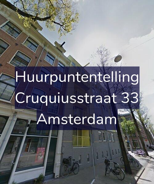 Foto gevel Huurpuntentelling voor Cruquiusstraat 33, Amsterdam