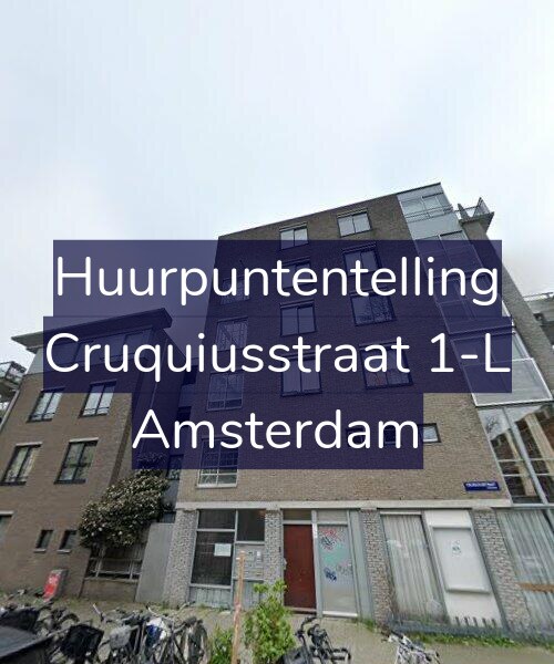 Foto gevel Huurpuntentelling voor Cruquiusstraat 1-L, Amsterdam