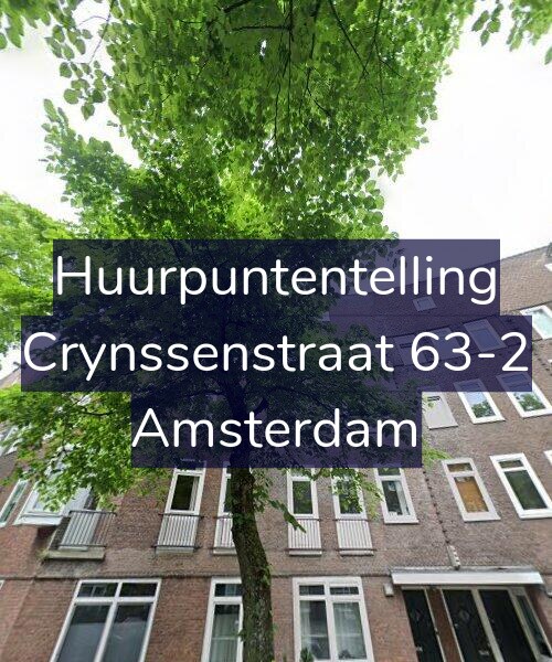 Foto gevel Huurpuntentelling voor Crynssenstraat 63-2, Amsterdam