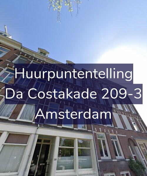 Foto gevel Huurpuntentelling voor Da Costakade 209-3, Amsterdam
