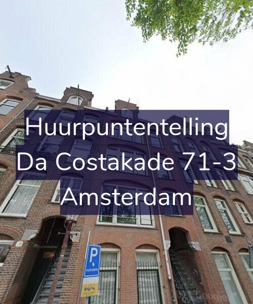 Foto gevel Huurpuntentelling voor Da Costakade 71-3, Amsterdam