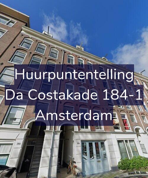 Foto gevel Huurpuntentelling voor Da Costakade 184-1, Amsterdam