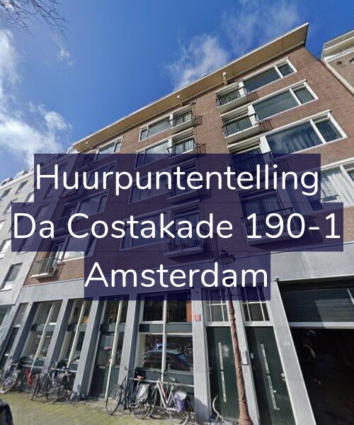 Foto gevel Huurpuntentelling voor Da Costakade 190-1, Amsterdam