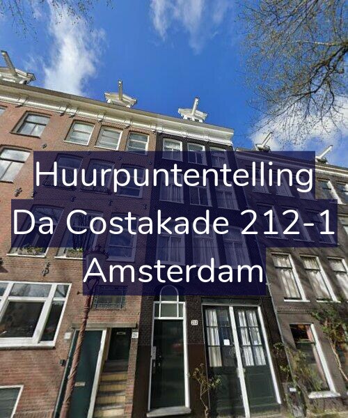 Foto gevel Huurpuntentelling voor Da Costakade 212-1, Amsterdam