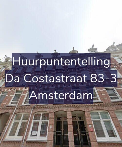Foto gevel Huurpuntentelling voor Da Costastraat 83-3, Amsterdam