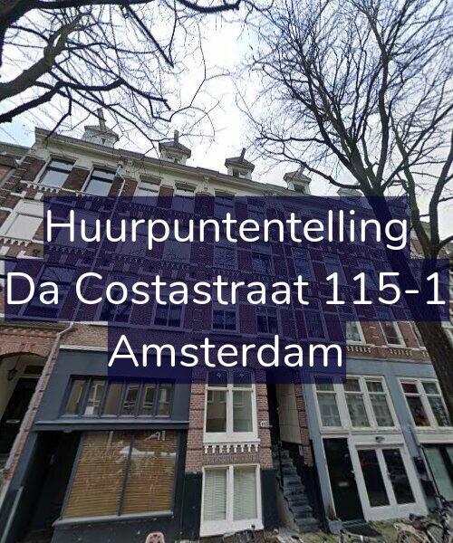 Foto gevel Huurpuntentelling voor Da Costastraat 115-1, Amsterdam