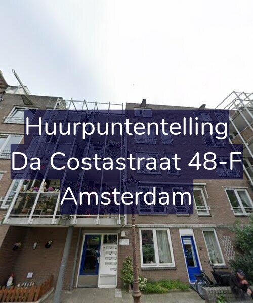 Foto gevel Huurpuntentelling voor Da Costastraat 48-F, Amsterdam