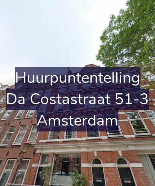Foto gevel Huurpuntentelling voor Da Costastraat 51-3, Amsterdam