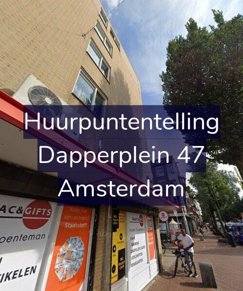 Foto gevel Huurpuntentelling voor Dapperplein 47, Amsterdam