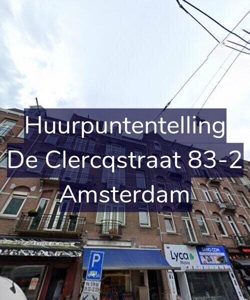 Foto gevel Huurpuntentelling voor De Clercqstraat 83-2, Amsterdam