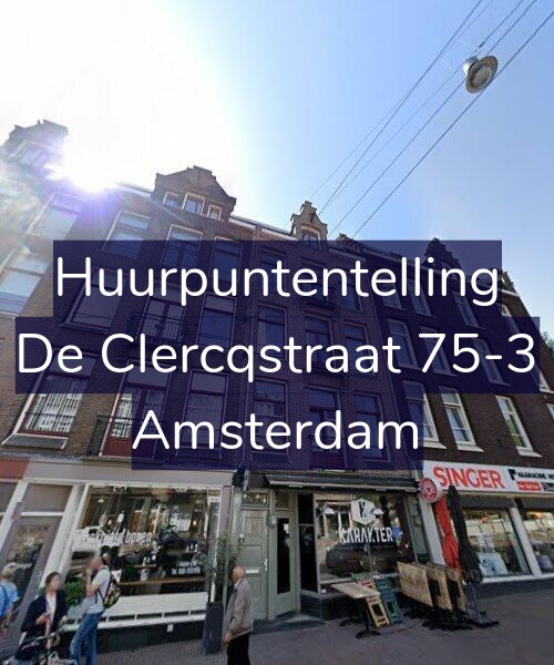 Foto gevel Huurpuntentelling voor De Clercqstraat 75-3, Amsterdam