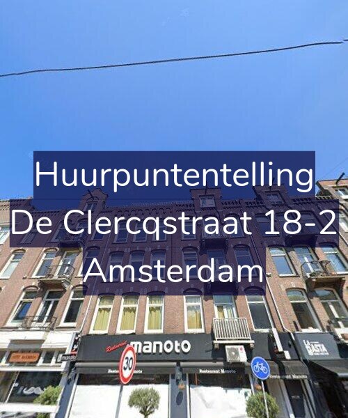 Foto gevel Huurpuntentelling voor De Clercqstraat 18-2, Amsterdam