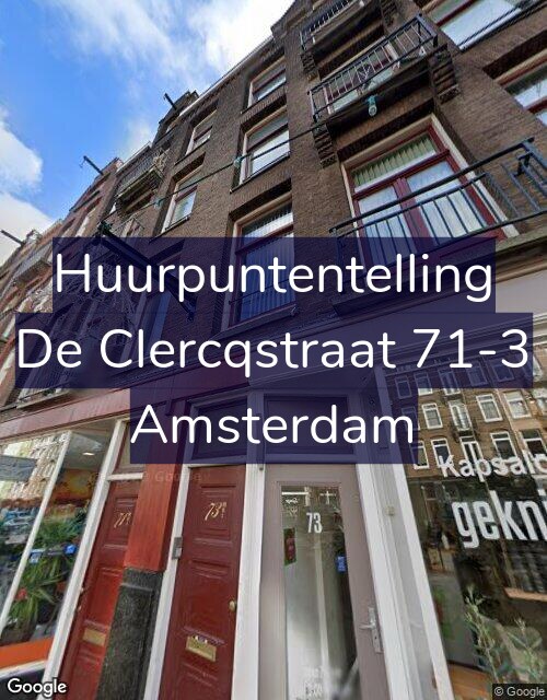 Foto gevel Huurpuntentelling voor De Clercqstraat 71-3, Amsterdam