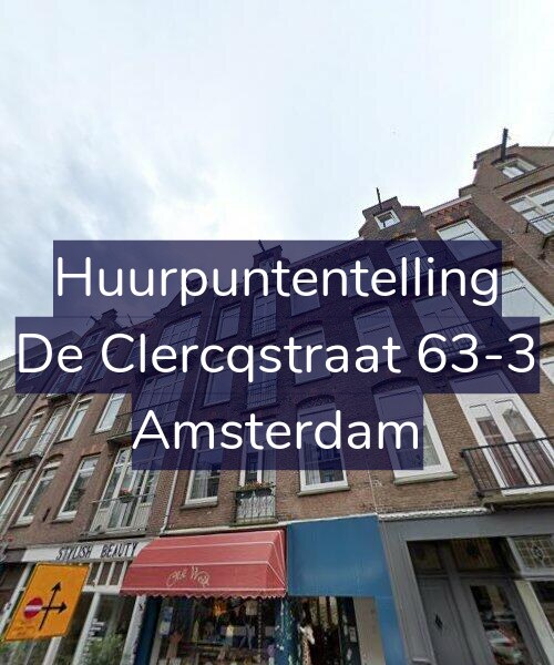 Foto gevel Huurpuntentelling voor De Clercqstraat 63-3, Amsterdam