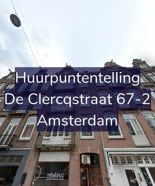 Foto gevel Huurpuntentelling voor De Clercqstraat 67-2, Amsterdam