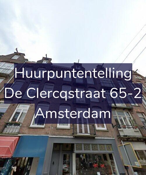Foto gevel Huurpuntentelling voor De Clercqstraat 65-2, Amsterdam