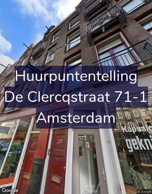 Foto gevel Huurpuntentelling voor De Clercqstraat 71-1, Amsterdam