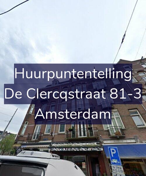 Foto gevel Huurpuntentelling voor De Clercqstraat 81-3, Amsterdam