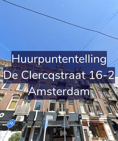 Foto gevel Huurpuntentelling voor De Clercqstraat 16-2, Amsterdam