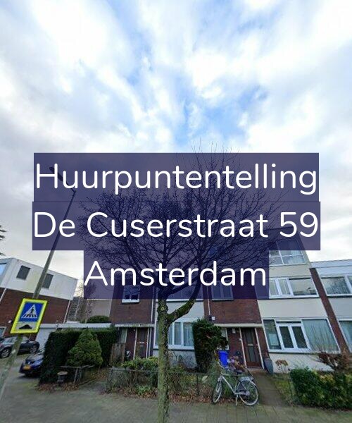 Foto gevel Huurpuntentelling voor De Cuserstraat 59, Amsterdam