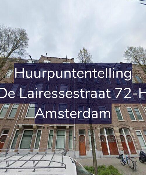 Foto gevel Huurpuntentelling voor De Lairessestraat 72-H, Amsterdam