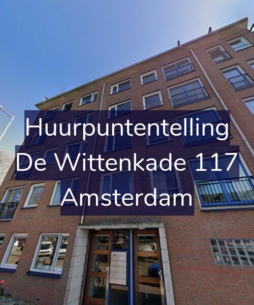 Foto gevel Huurpuntentelling voor De Wittenkade 117, Amsterdam
