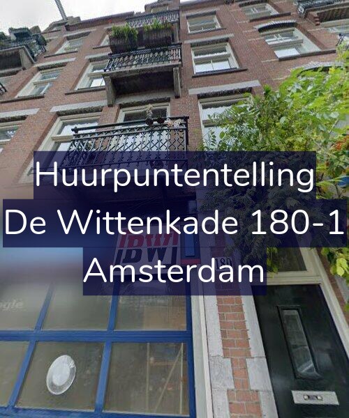 Foto gevel Huurpuntentelling voor De Wittenkade 180-1, Amsterdam