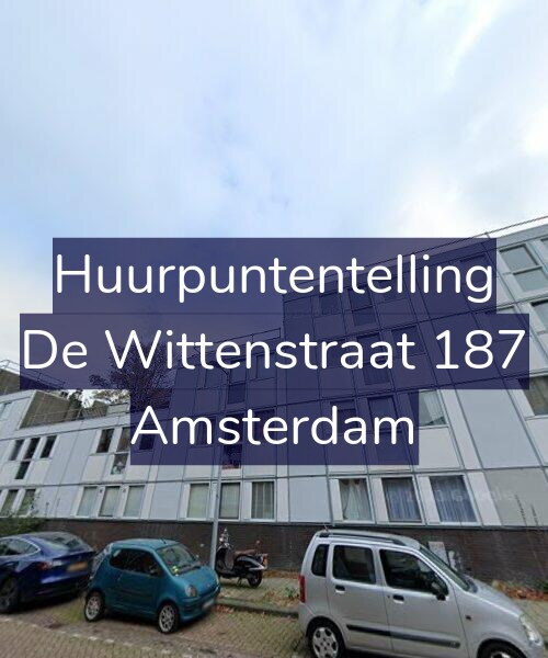 Foto gevel Huurpuntentelling voor De Wittenstraat 187, Amsterdam