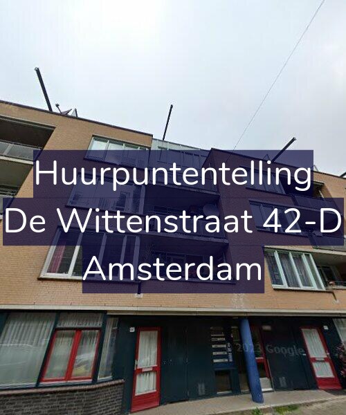 Foto gevel Huurpuntentelling voor De Wittenstraat 42-D, Amsterdam