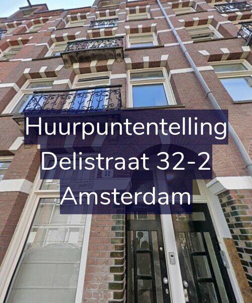 Foto gevel Huurpuntentelling voor Delistraat 32-2, Amsterdam