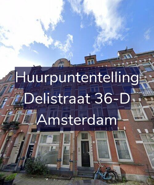Foto gevel Huurpuntentelling voor Delistraat 36-D, Amsterdam