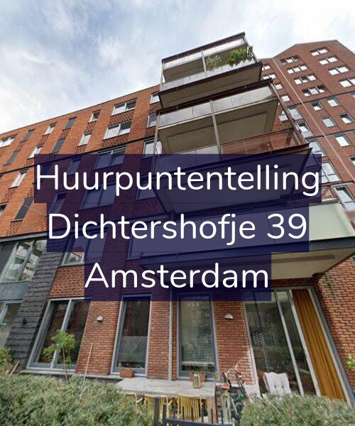 Foto gevel Huurpuntentelling voor Dichtershofje 39, Amsterdam