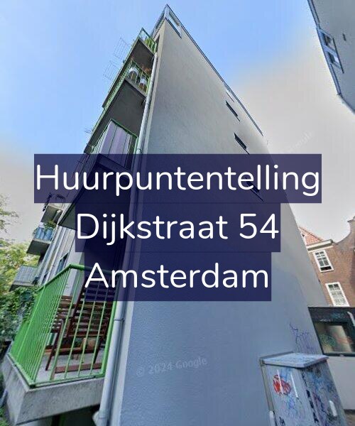 Foto gevel Huurpuntentelling voor Dijkstraat 54, Amsterdam
