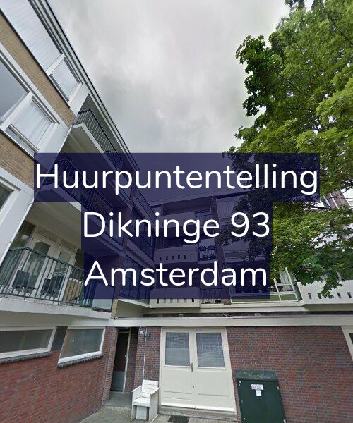 Foto gevel Huurpuntentelling voor Dikninge 93, Amsterdam