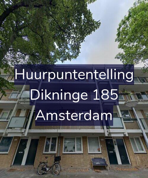 Foto gevel Huurpuntentelling voor Dikninge 185, Amsterdam
