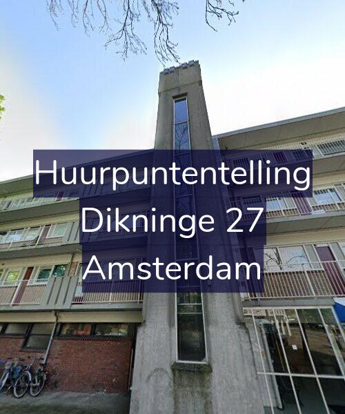 Foto gevel Huurpuntentelling voor Dikninge 27, Amsterdam