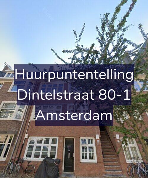Foto gevel Huurpuntentelling voor Dintelstraat 80-1, Amsterdam