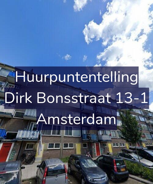 Foto gevel Huurpuntentelling voor Dirk Bonsstraat 13-1, Amsterdam