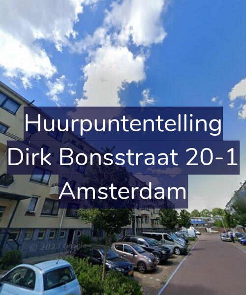 Foto gevel Huurpuntentelling voor Dirk Bonsstraat 20-1, Amsterdam