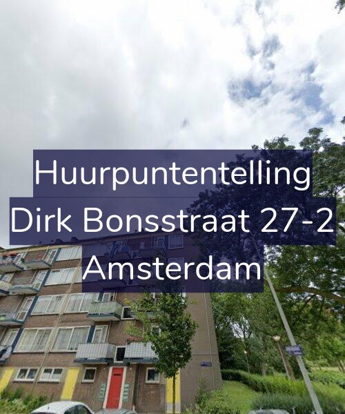 Foto gevel Huurpuntentelling voor Dirk Bonsstraat 27-2, Amsterdam