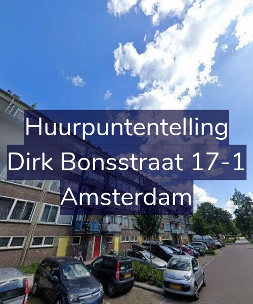 Foto gevel Huurpuntentelling voor Dirk Bonsstraat 17-1, Amsterdam