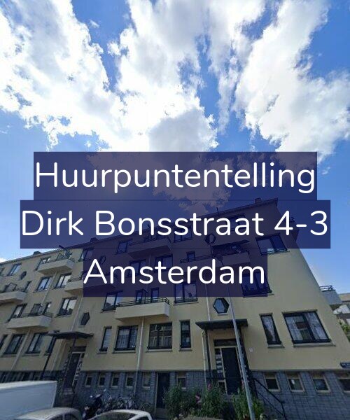 Foto gevel Huurpuntentelling voor Dirk Bonsstraat 4-3, Amsterdam