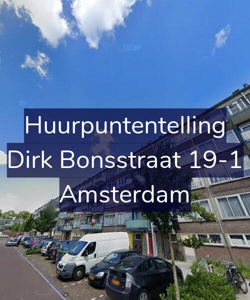 Foto gevel Huurpuntentelling voor Dirk Bonsstraat 19-1, Amsterdam