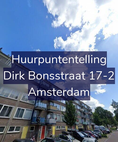 Foto gevel Huurpuntentelling voor Dirk Bonsstraat 17-2, Amsterdam