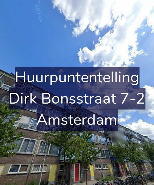 Foto gevel Huurpuntentelling voor Dirk Bonsstraat 7-2, Amsterdam
