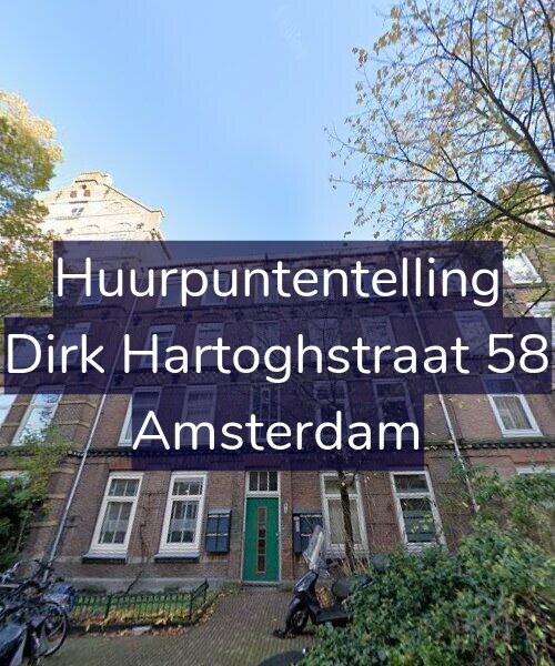 Foto gevel Huurpuntentelling voor Dirk Hartoghstraat 58, Amsterdam