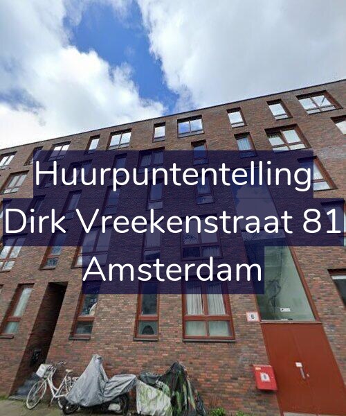 Foto gevel Huurpuntentelling voor Dirk Vreekenstraat 81, Amsterdam